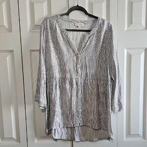 Cynthia Rowley Black and White Striped Blouse